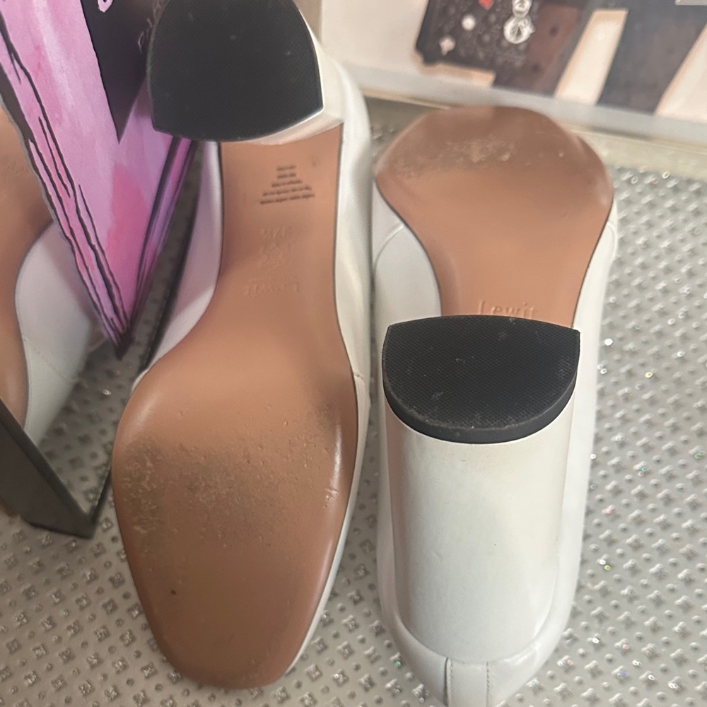 Lewit White Leather Loafers - Picture 10 of 10